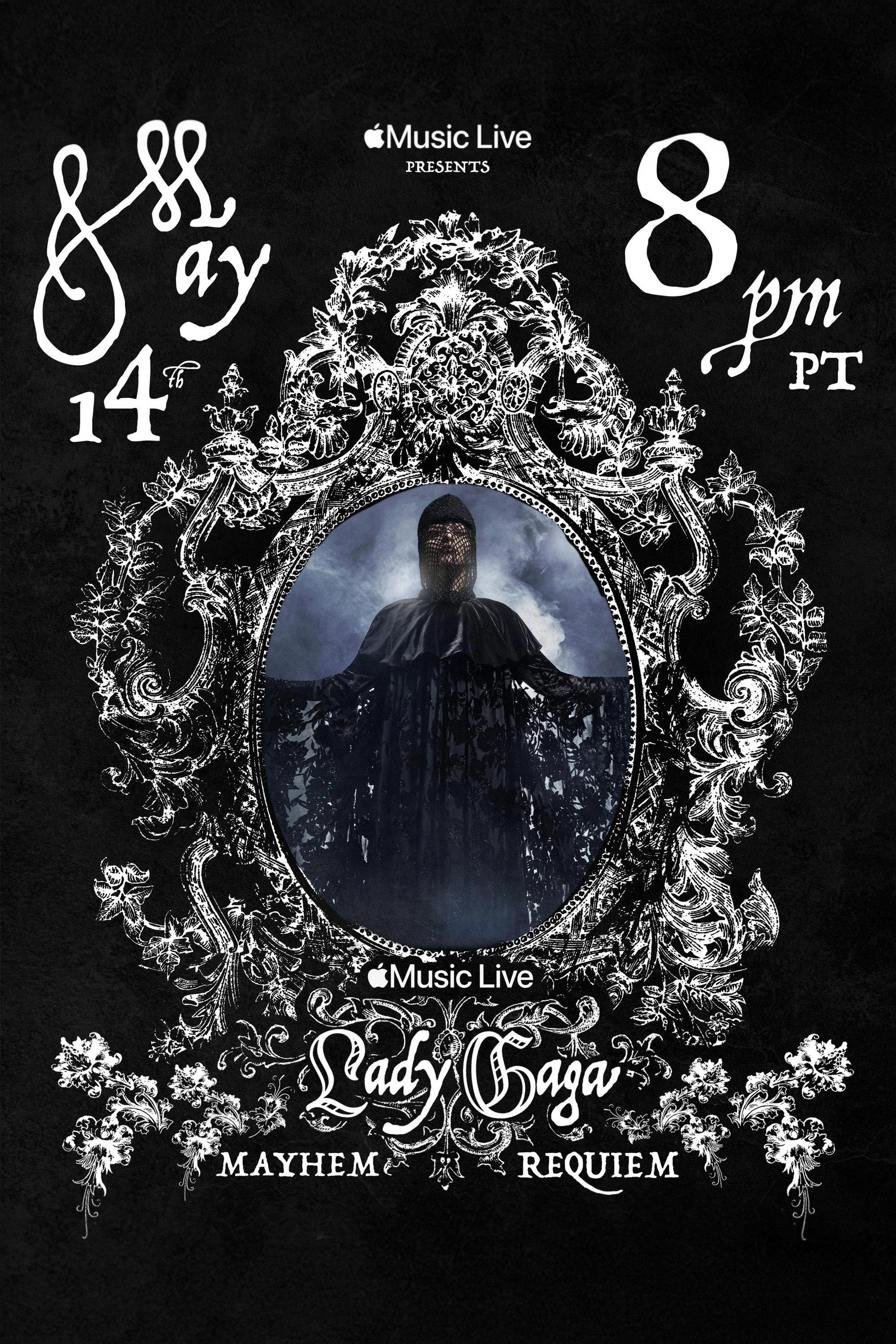 Poster Apple Music Live: Lady Gaga MAYHEM Requiem