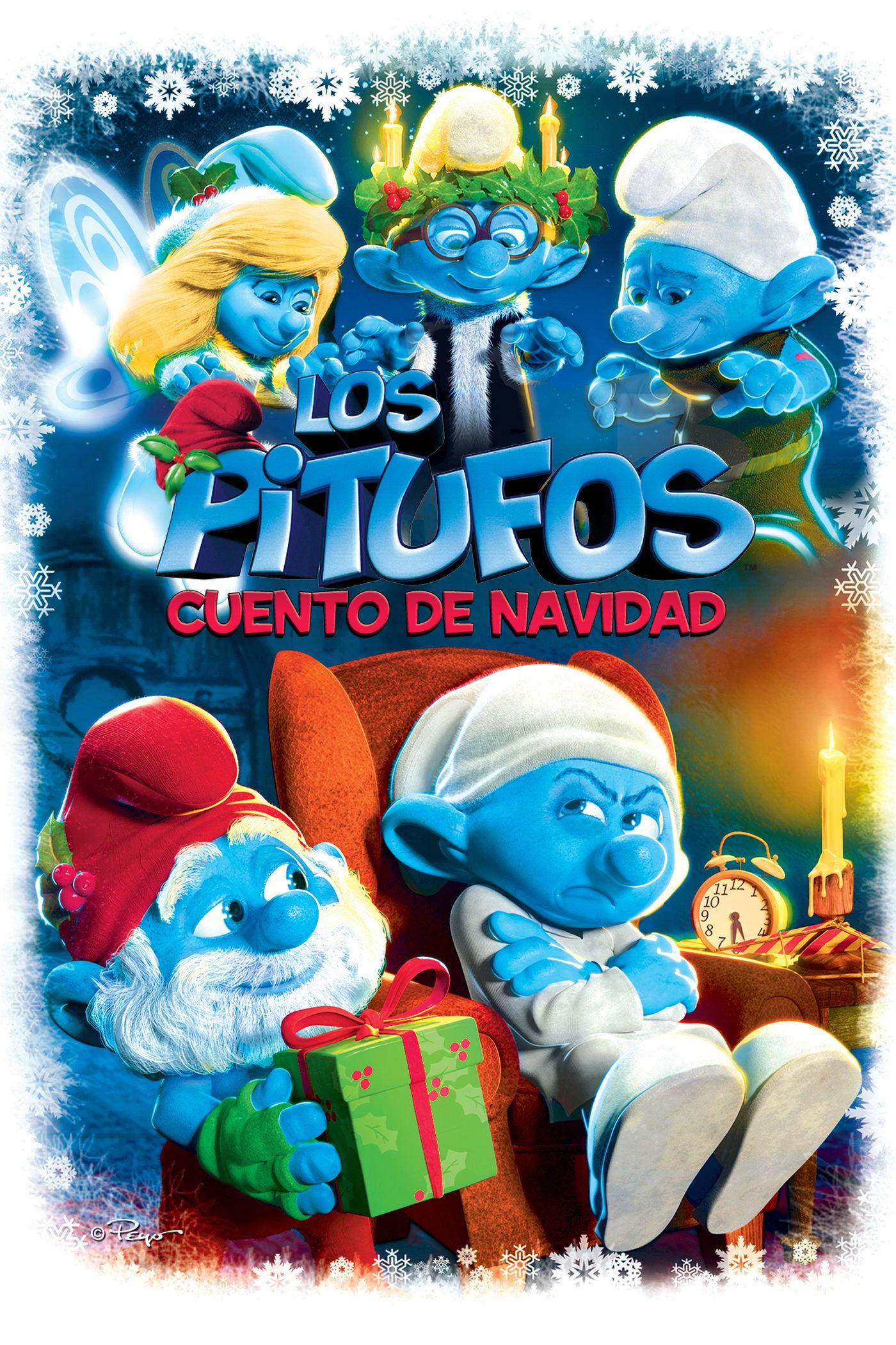 Poster Una Navidad con los pitufos